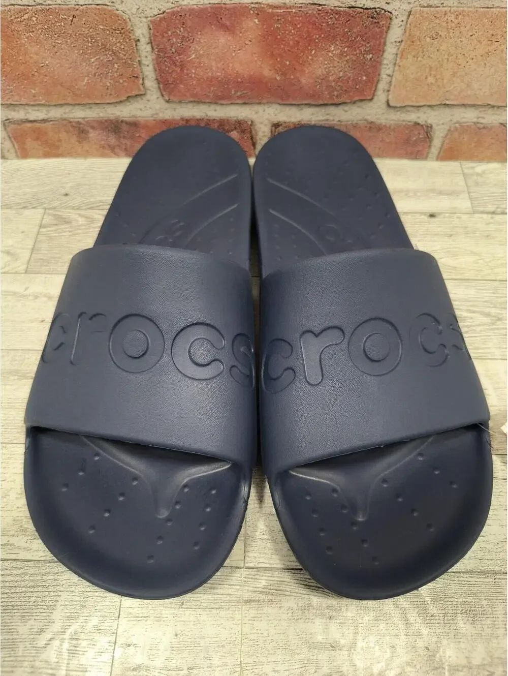 Crocs Essentials Slide Men's 9 Women's 11 Navy Blue Comfort 210088-410 NWT